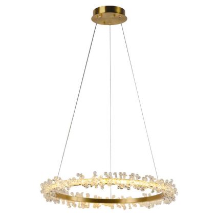LED Prigušivi kristalni luster na sajli LED/40W/230V 3000-6500K zlatna + Daljinski upravljač