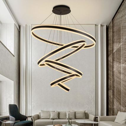 LED Prigušivi luster na sajli LED/420W/230V 3000-6500K pr. 100 cm + Daljinski upravljač