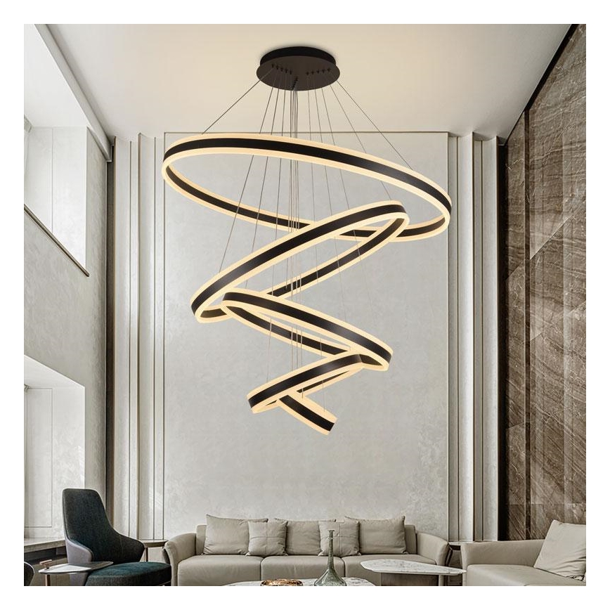 LED Prigušivi luster na sajli LED/420W/230V 3000-6500K pr. 100 cm + Daljinski upravljač