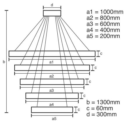 LED Prigušivi luster na sajli LED/420W/230V 3000-6500K pr. 100 cm + Daljinski upravljač