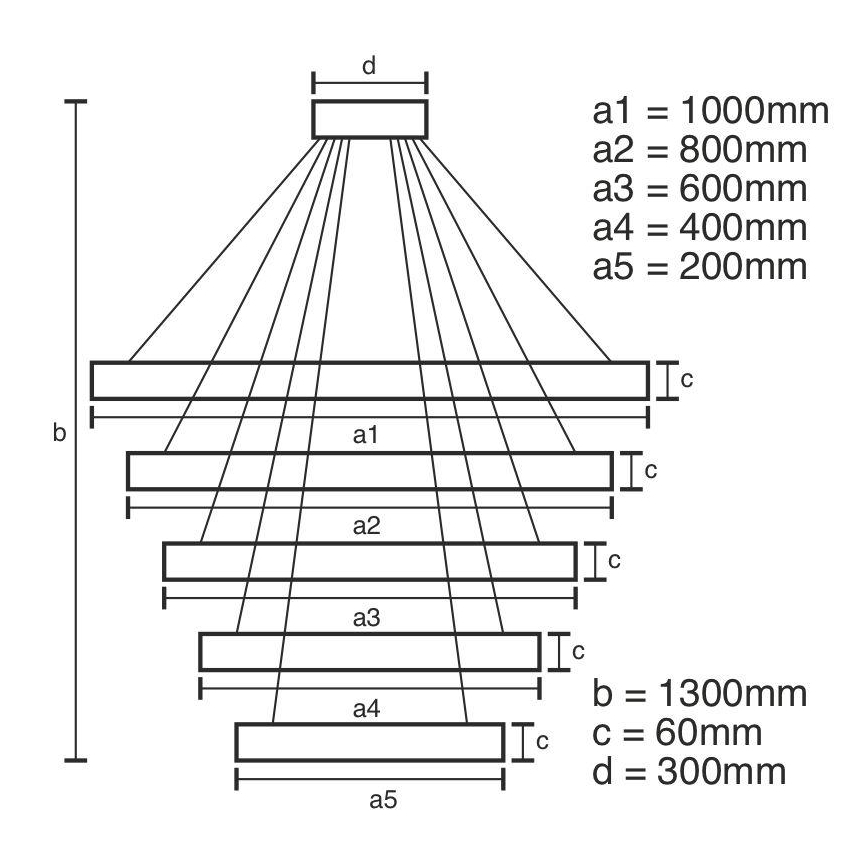 LED Prigušivi luster na sajli LED/420W/230V 3000-6500K pr. 100 cm + Daljinski upravljač