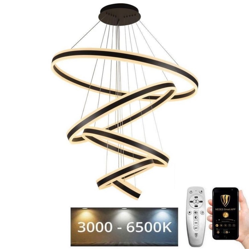 LED Prigušivi luster na sajli LED/420W/230V 3000-6500K pr. 100 cm + Daljinski upravljač