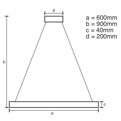 LED Prigušivi luster na sajli LED/42W/230V 3000-6500K pr. 60 cm + Daljinski upravljač