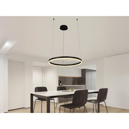 LED Prigušivi luster na sajli LED/42W/230V 3000-6500K pr. 60 cm + Daljinski upravljač