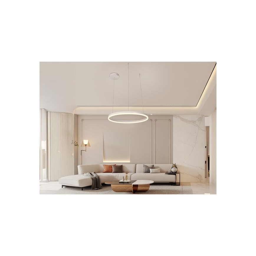 LED Prigušivi luster na sajli LED/42W/230V 3000-6500K pr. 60 cm + Daljinski upravljač