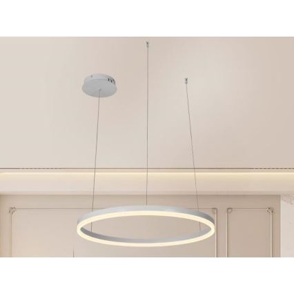 LED Prigušivi luster na sajli LED/42W/230V 3000-6500K pr. 60 cm + Daljinski upravljač