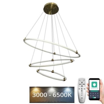LED Prigušivi luster na sajli LED/45W/230V 3000-6500K + Daljinski upravljač
