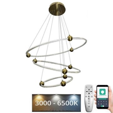 LED Prigušivi luster na sajli LED/45W/230V 3000-6500K + Daljinski upravljač