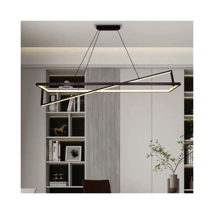 LED Prigušivi luster na sajli LED/45W/230V 3000K 114 cm crno