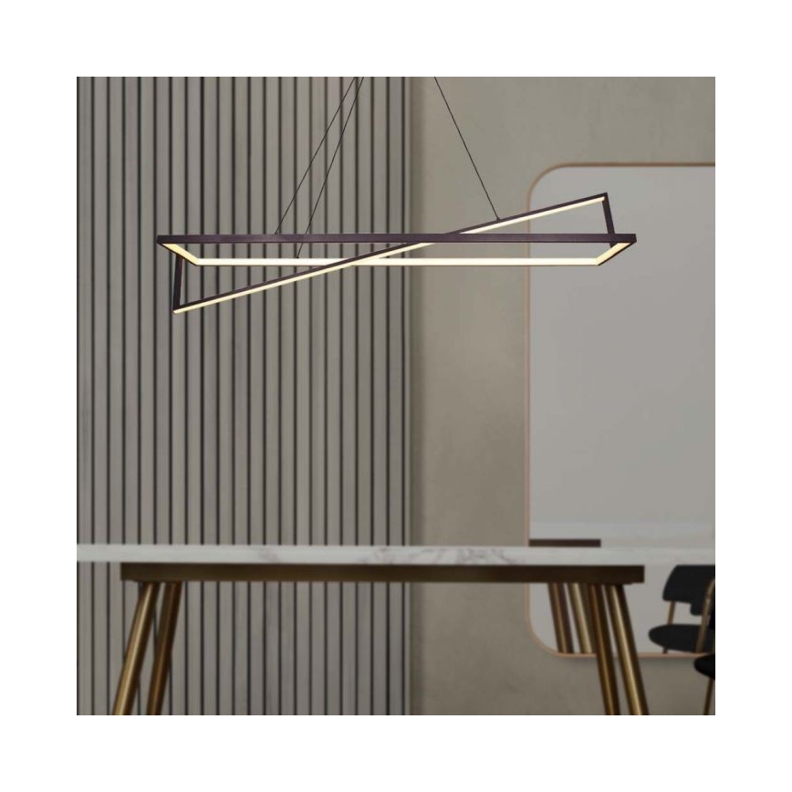 LED Prigušivi luster na sajli LED/45W/230V 3000K 114 cm crno