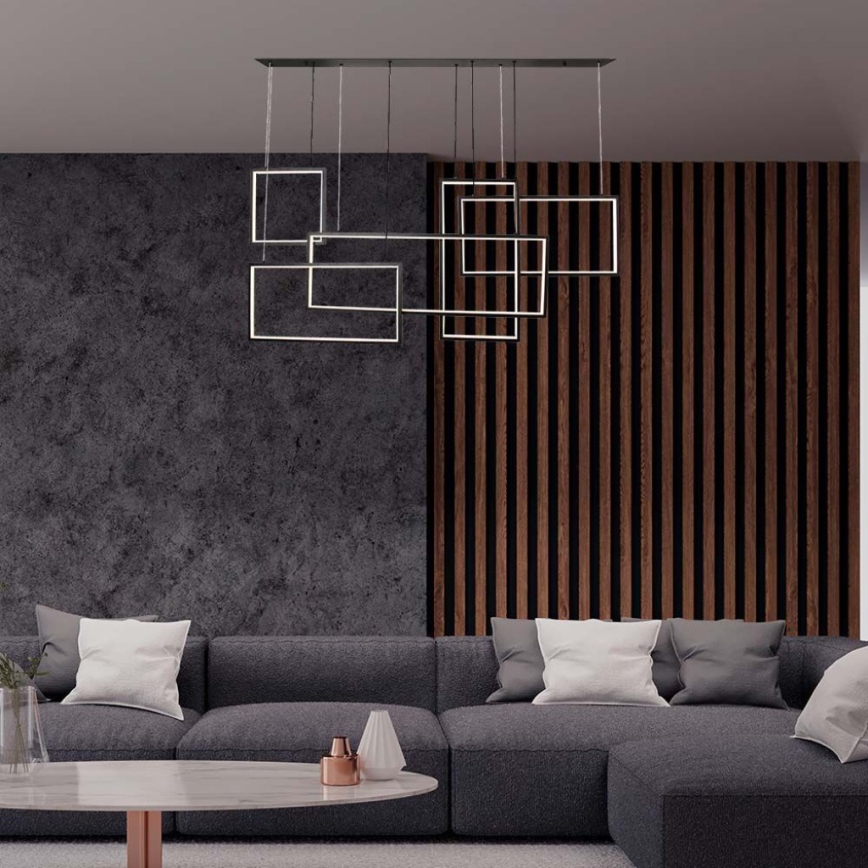 LED Prigušivi luster na sajli LED/45W/230V 3000K crno