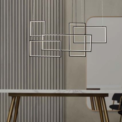 LED Prigušivi luster na sajli LED/45W/230V 3000K crno