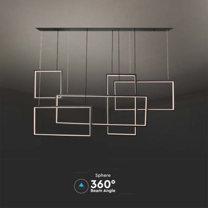 LED Prigušivi luster na sajli LED/45W/230V 3000K crno