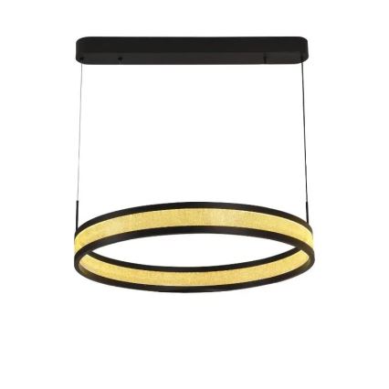 LED Prigušivi luster na sajli LED/45W/230V 3000-6500K crno + Daljinski upravljač