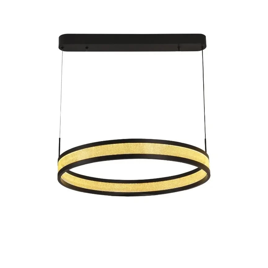 LED Prigušivi luster na sajli LED/45W/230V 3000-6500K crno + Daljinski upravljač
