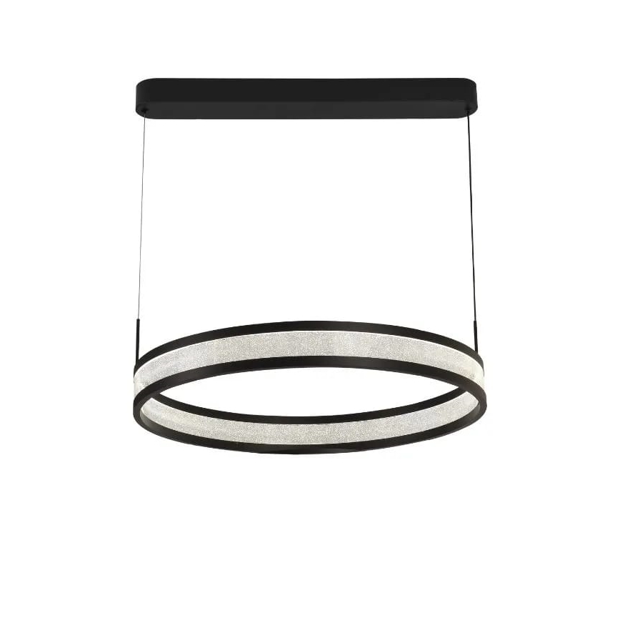 LED Prigušivi luster na sajli LED/45W/230V 3000-6500K crno + Daljinski upravljač