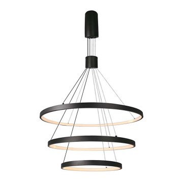 LED Prigušivi luster na sajli LED/46W/230V 3000K crno