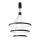 LED Prigušivi luster na sajli LED/46W/230V 3000K crno