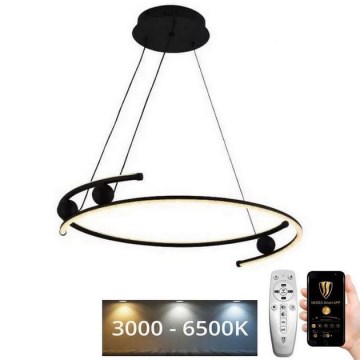 LED Prigušivi luster na sajli LED/50W/230V 3000-6500K + Daljinski upravljač