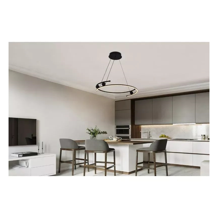 LED Prigušivi luster na sajli LED/50W/230V 3000-6500K pr. 60 cm + Daljinski upravljač