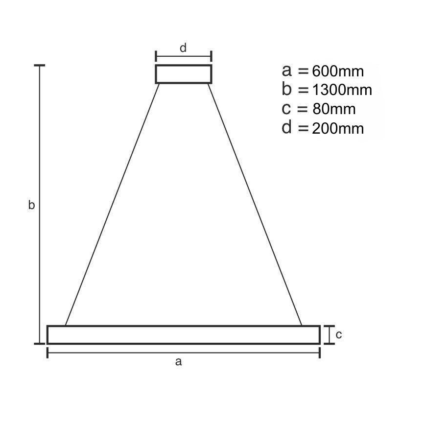LED Prigušivi luster na sajli LED/50W/230V 3000-6500K pr. 60 cm + Daljinski upravljač