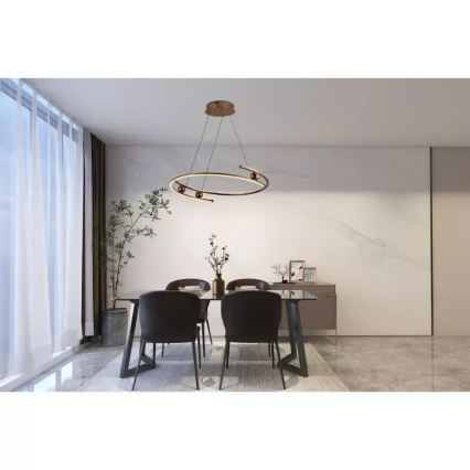 LED Prigušivi luster na sajli LED/50W/230V 3000-6500K + Daljinski upravljač