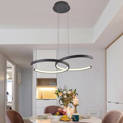 LED Prigušivi luster na sajli LED/50W/230V 3000-6500K + daljinski upravljač