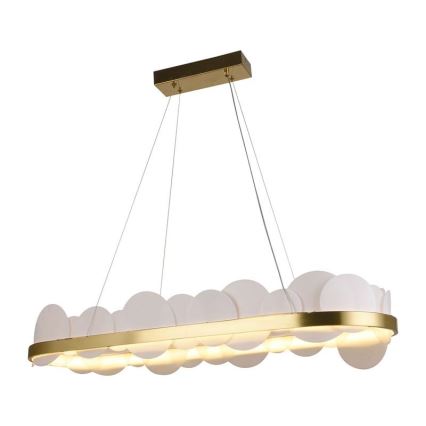 LED Prigušivi luster na sajli LED/50W/230V 3000-6500K zlatna + Daljinski upravljač