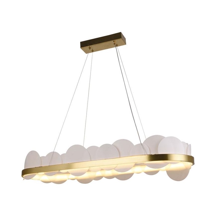 LED Prigušivi luster na sajli LED/50W/230V 3000-6500K zlatna + Daljinski upravljač