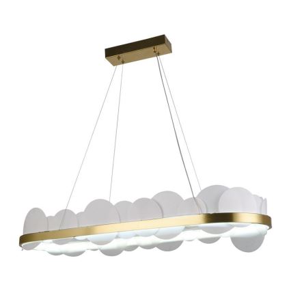 LED Prigušivi luster na sajli LED/50W/230V 3000-6500K zlatna + Daljinski upravljač