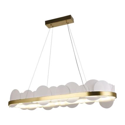 LED Prigušivi luster na sajli LED/50W/230V 3000-6500K zlatna + Daljinski upravljač