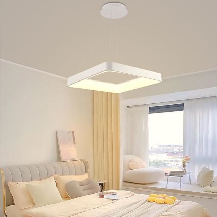 LED Prigušivi luster na sajli LED/55W/230V 3000-6500K bela + Daljinski upravljač