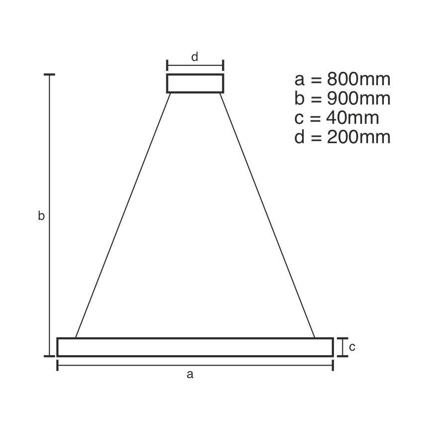 LED Prigušivi luster na sajli LED/55W/230V 3000-6500K pr. 80 cm + Daljinski upravljač