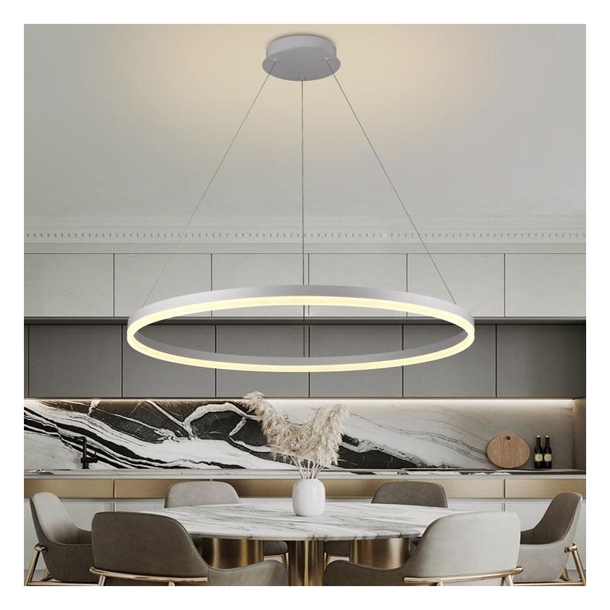 LED Prigušivi luster na sajli LED/55W/230V 3000-6500K pr. 80 cm + Daljinski upravljač
