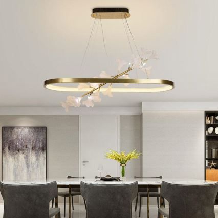 LED Prigušivi luster na sajli LED/55W/230V 3000-6500K + Daljinski upravljač