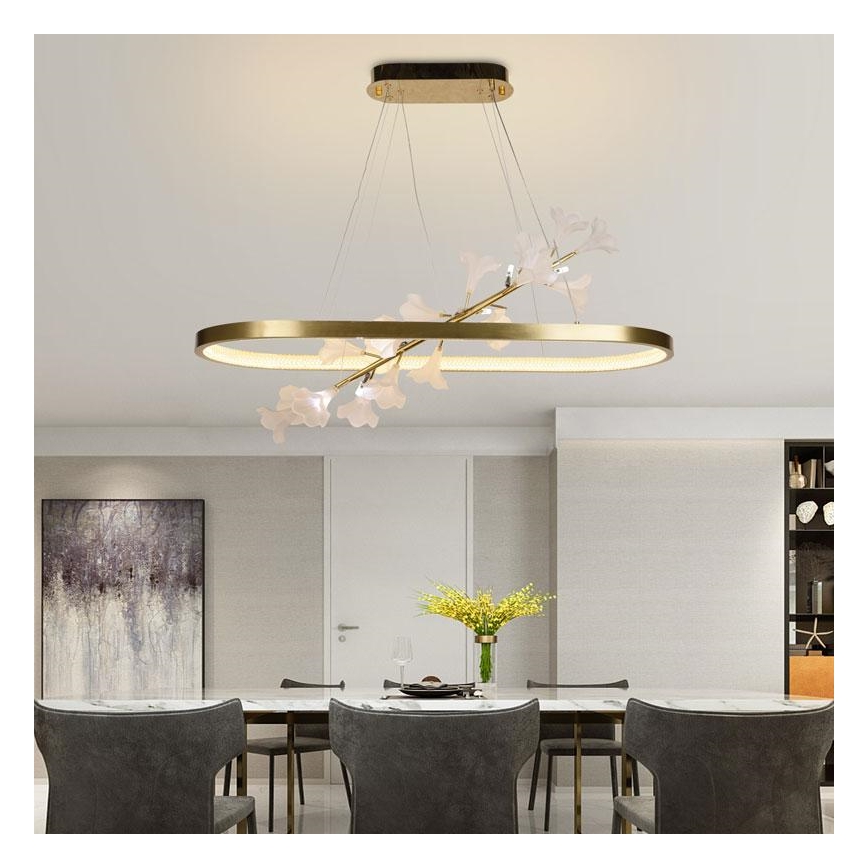 LED Prigušivi luster na sajli LED/55W/230V 3000-6500K + Daljinski upravljač