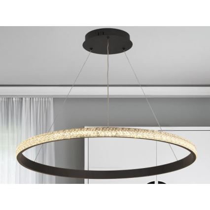 LED Prigušivi luster na sajli LED/55W/230V 3000-6500K pr. 80 cm + Daljinski upravljač