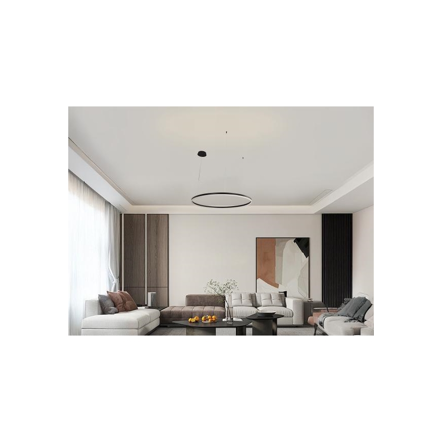 LED Prigušivi luster na sajli LED/55W/230V 3000-6500K pr. 80 cm + Daljinski upravljač