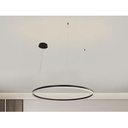LED Prigušivi luster na sajli LED/55W/230V 3000-6500K pr. 80 cm + Daljinski upravljač