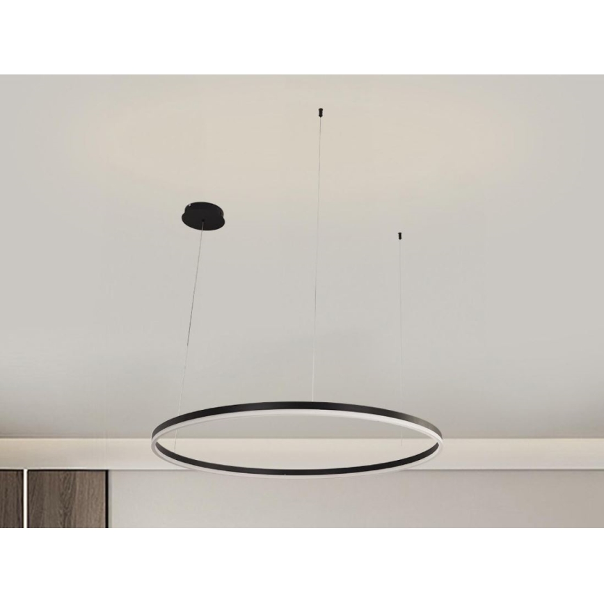 LED Prigušivi luster na sajli LED/55W/230V 3000-6500K pr. 80 cm + Daljinski upravljač