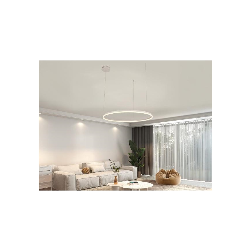LED Prigušivi luster na sajli LED/55W/230V 3000-6500K pr. 80 cm + Daljinski upravljač