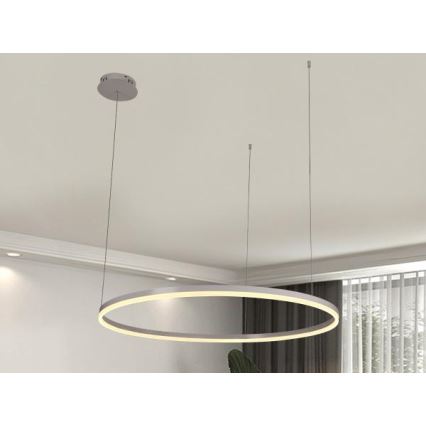 LED Prigušivi luster na sajli LED/55W/230V 3000-6500K pr. 80 cm + Daljinski upravljač