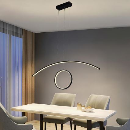 LED Prigušivi luster na sajli LED/55W/230V 3000-6500K + daljinski upravljač
