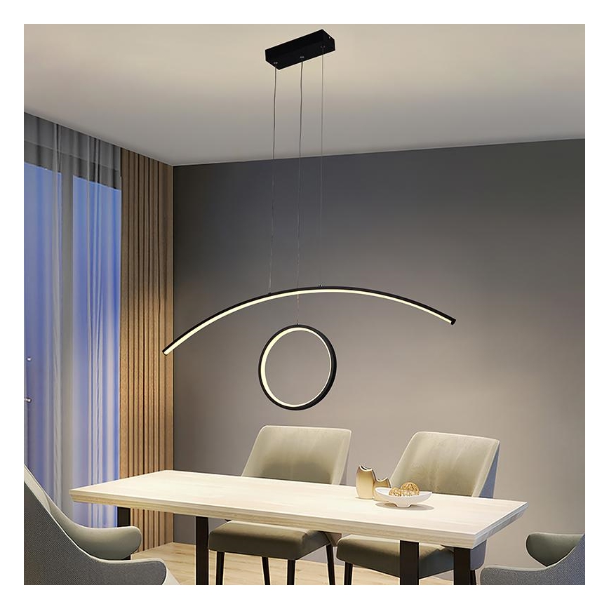 LED Prigušivi luster na sajli LED/55W/230V 3000-6500K + daljinski upravljač