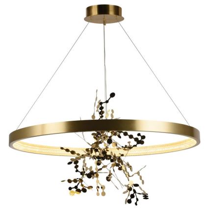 LED Prigušivi luster na sajli LED/55W/230V 3000-6500K zlatna + Daljinski upravljač