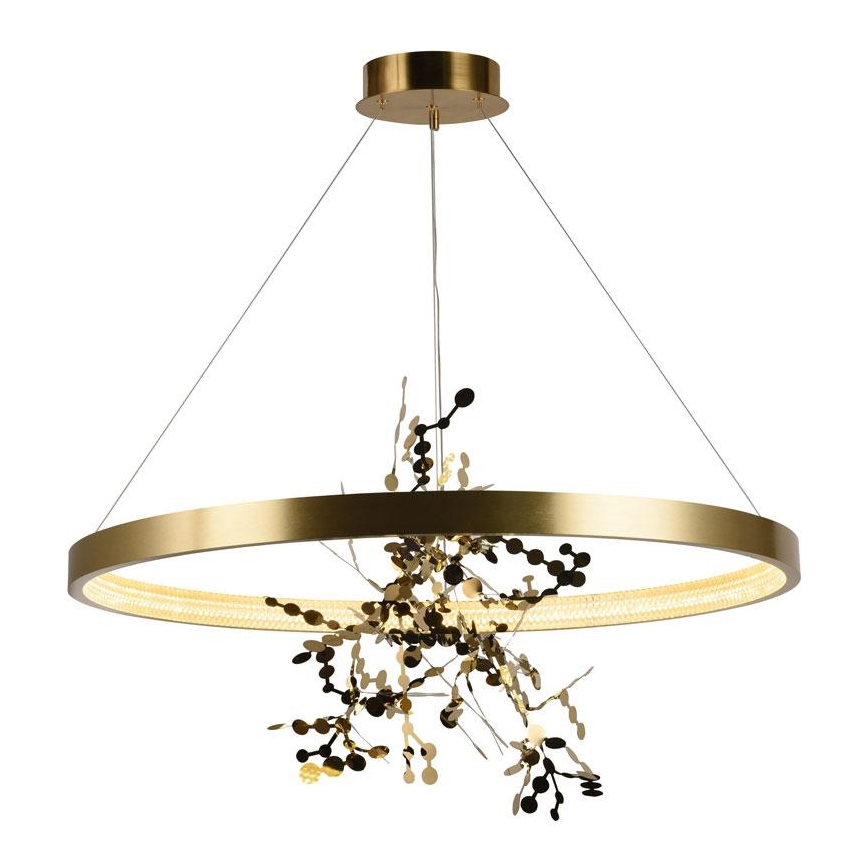 LED Prigušivi luster na sajli LED/55W/230V 3000-6500K zlatna + Daljinski upravljač