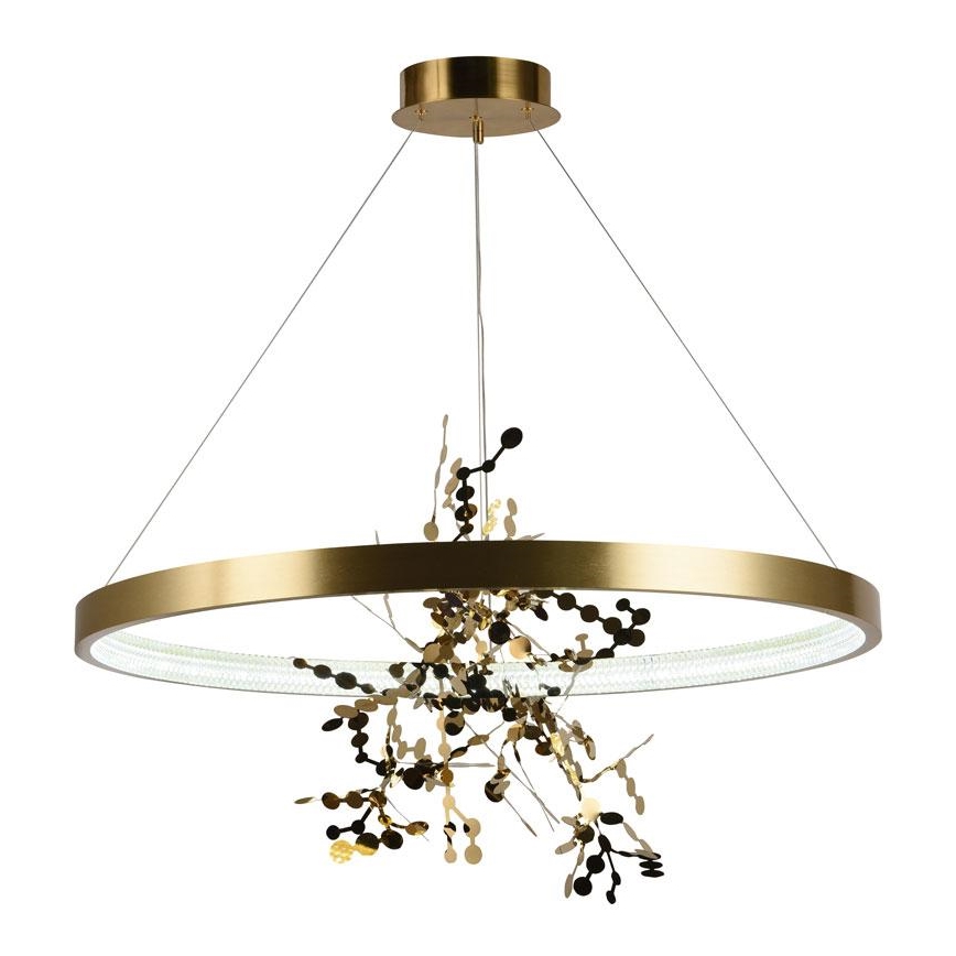 LED Prigušivi luster na sajli LED/55W/230V 3000-6500K zlatna + Daljinski upravljač