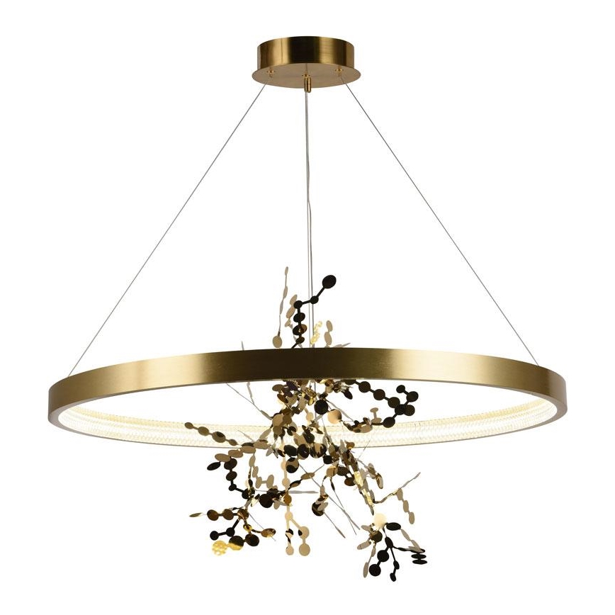 LED Prigušivi luster na sajli LED/55W/230V 3000-6500K zlatna + Daljinski upravljač