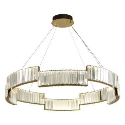 LED Prigušivi kristalni luster na sajli LED/60W/230V 3000-6500K zlatna + Daljinski upravljač