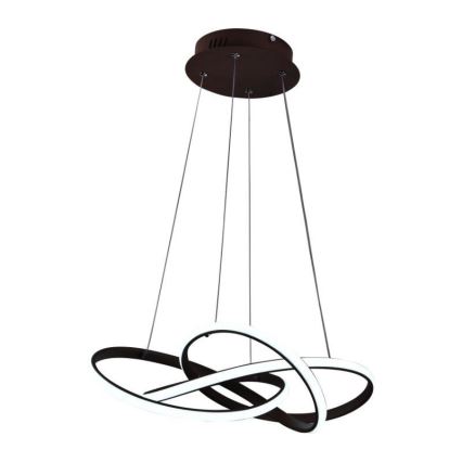LED Prigušivi luster na sajli LED/65W/230V 3000-6500K pr. 48 cm braon + Daljinski upravljač